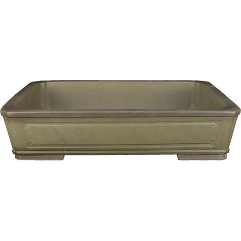 Vaso per bonsai rettangolare in gres 41,5x32,5x8 cm - SM048a