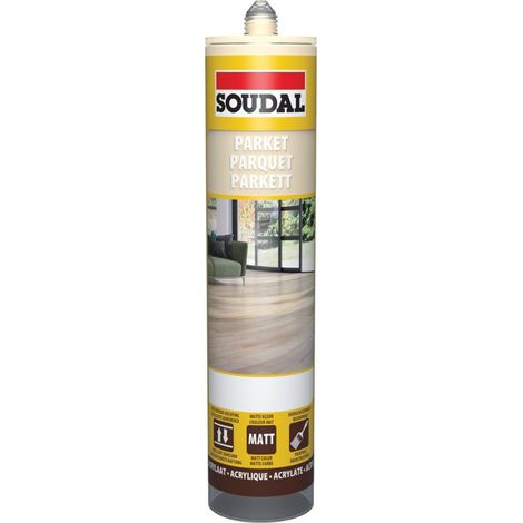 Joint Parquet - Mastic acrylique pour parquet - Soudal - 290 ml Mokka