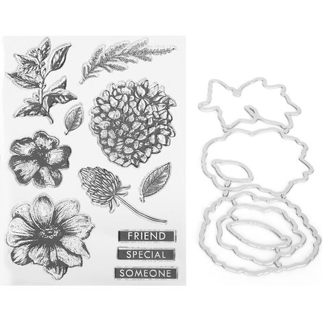 Étiquette transparente motif fleur TPR pour scrapbooking et décoration d'album photo DIY