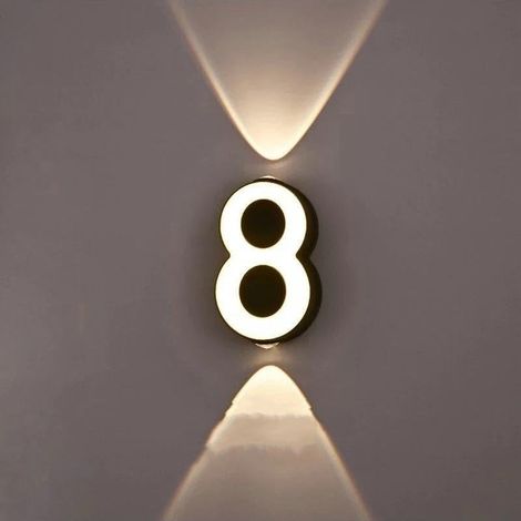 (8) Applique murale, étanche pour l'extérieur, lampe numérique LED paysage lumière de projection de logo lumières modernes terrasse balcon signature (1/5)
