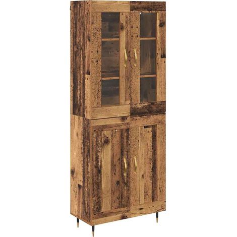 Highboard 2 pcs Altholz Holzwerkstoff vidaXL