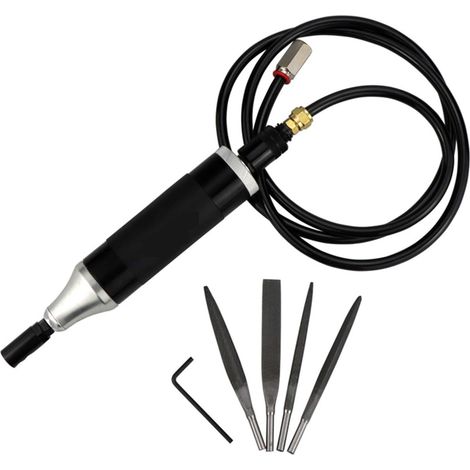 Kit de micro-meuleuse pneumatique Scies pneumatiques droites outil de lime à Air limes alternatives course de 5mm/10mm vitesse réglable fournitures de coupe d'air de polissage(AF26) (1/5)