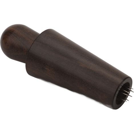 Outil de Distribution de Café Agitateur WDT en Bois Naturel avec Support pour Barista Professionnel Marron Foncé