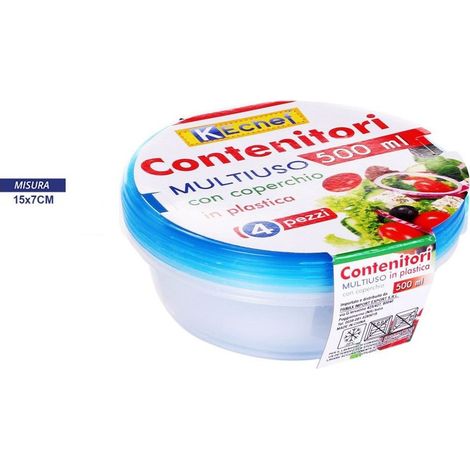 Trade Shop - SET 4 MULTIUSIC IN PLASTIC 500 ML CUISINE -