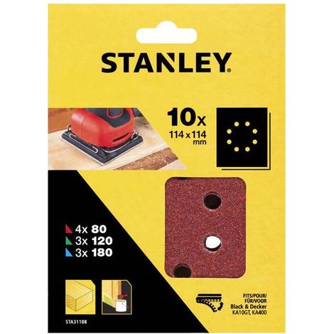 STANLEY STA31108 10 FOGLI FORATI 114X114 KA170