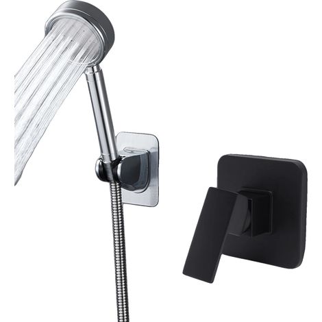 Robinet de douche, laiton premium, bobine en céramique, design noir mat (1/5)