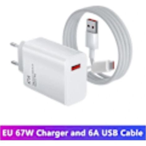 Xiaomi 67W USB-Ultraschnellladegerät, Netzteil, 6A Typ-C-Datenkabel, kompatibel mit Mi 12/11, POCO X5/X4 Pro, Redmi Note 9/10/11. (1/5)