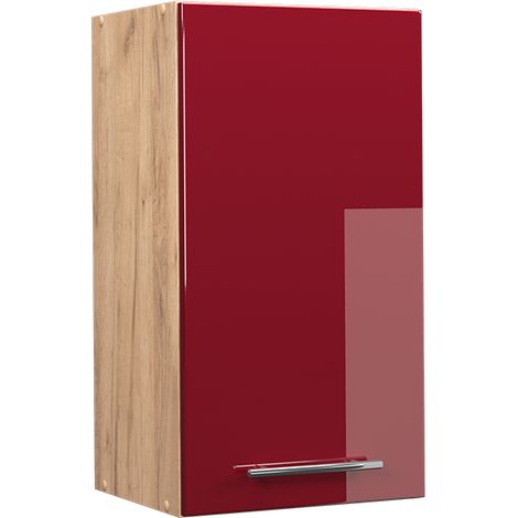 Pensile da cucina Fame-Line, Bordeaux lucido, 40 cm, Vicco