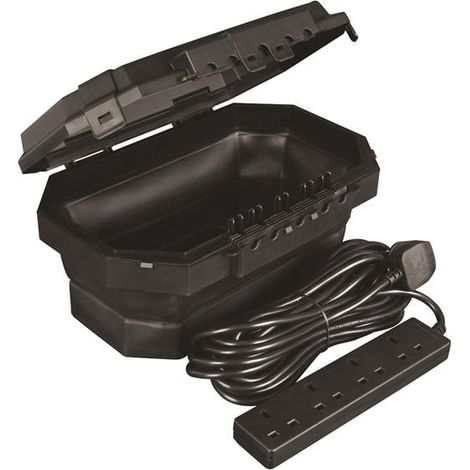 Masterplug WBCBBFG8B-MP Collapsible Electrical Connection Box + Extension Lead 240V 4-Gang 13A 8m MSTWBCBBFG8B (1/3)