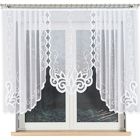 Ewelina - cortina jacquard confeccionada - blanca - estampado clásico - 300x140 (1/5)