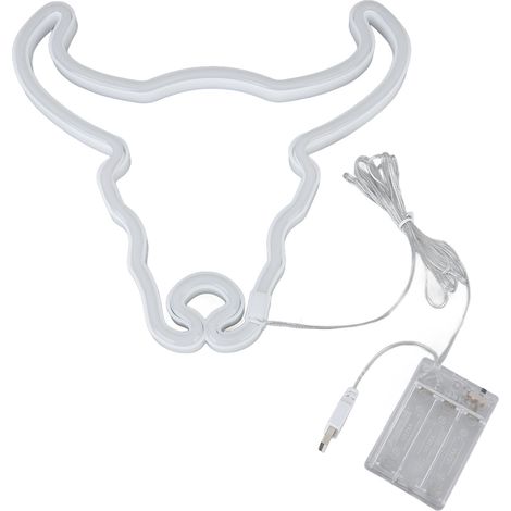 Vache néon décoratif Animal nuit suspendus signe LED pour fête de mariage chambre Bar