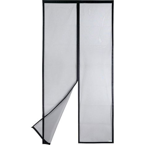 Magnetic Screen Door - Heavy Duty Mesh, Top to Bottom Magnetic Seal, Automatic Closing, Keep Fresh Air In (120x220, Black) (1/4)