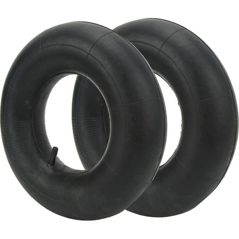 Chambre à air 2 pièces 3.5/4.0-6, valve droite TR-13, pour brouettes, quad et tondeuses à gazon, pneu intérieur robuste (1/5)