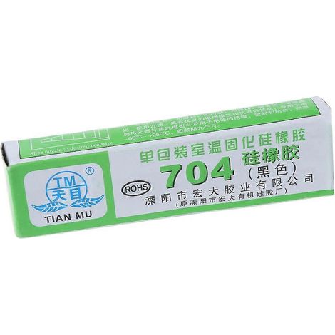 Adhésif industriel silicone 704 RTV, caoutchouc silicone noir, colle 45 g (1/4)