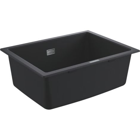 Grohe - Fregadero compuesto K700 con desagüe, 61x46 cm, negro granito 31655AP0 (1/4)