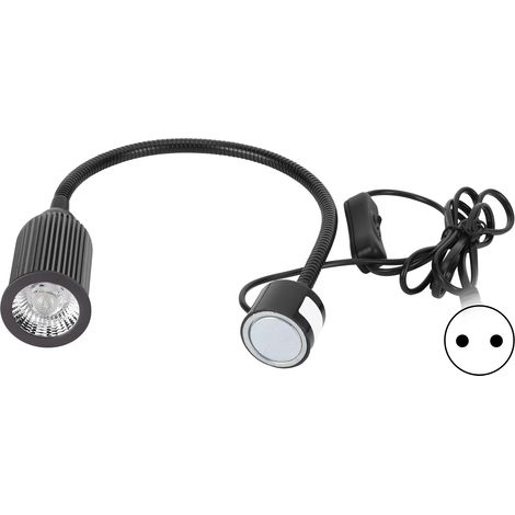 Lampe de travail magnétique LED 15W flexible pour machine à coudre, tour et outils, avec prise EU 110-220V