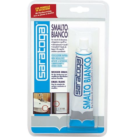 Smalto Bianco ritocchi di superfici smaltate, porcellanate, elettrodomestici 45g