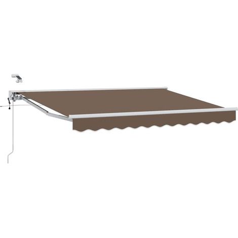 Store banne électrique rétractable, gris-brun, 3,5 x 2 mètres (1/5)