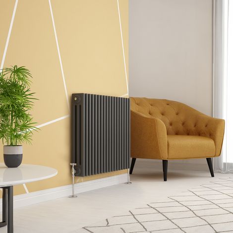 WarmeHaus Traditional Radiator Anthracite Triple Panel 600x832mm (1/4)
