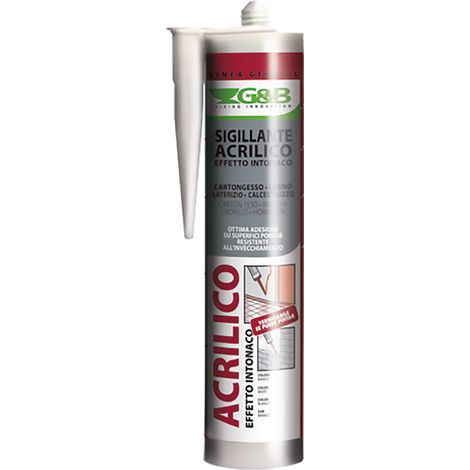 SILICONE ACRILICO EFFETTO RUVIDO 'GEBOSIL' bianco ml 310- 24 pezzi - G&B