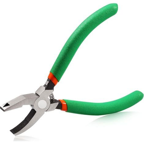 Pince professionnelle de 15,2 cm, pince à épiler en verre, outil de cassage de mosaïque pour travailler le vitrail et le porte-clés (1/5)