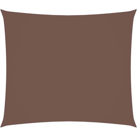 Maison Exclusive - Toldo de vela rectangular tela Oxford marrón 2 (1/5)