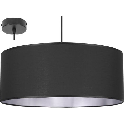 Elegante lampada a sospensione con paralume interno argentato