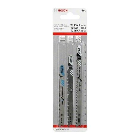 Scheda di 3 lame BOSCH 2 X T101BIF + 1 X T101AOF Taglio speciale del parquet - 2608636429