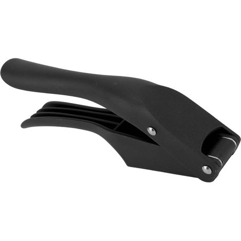 Knoblauchpresse, multifunktional, 2-in-1, effizient, leicht zu bedienen, ergonomischer Griff, Knoblauchzerkleinerer für die Küche, Schwarz (1/5)
