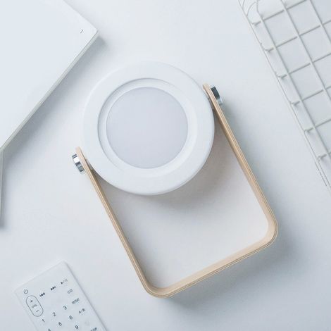 Lanterne LED veilleuse pliable et télescopique, lampe de table USB pour l'extérieur, cadeau 3D pour enfants, élégante, blanche (1/5)