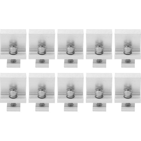Support Z pour panneaux solaires 10 pièces pinces de fixation latérales en alliage d’aluminium 35 mm système photovoltaïque montage au sol toiture et charpente (1/5)