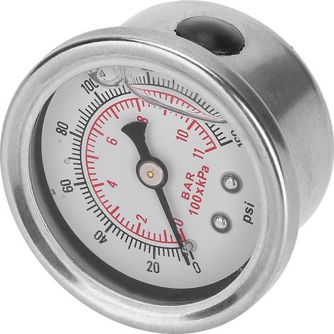 Jauge de pression de carburant 0-160 PSI/bar avec régulateur, manomètre à liquide pour essence/huile (1/3)