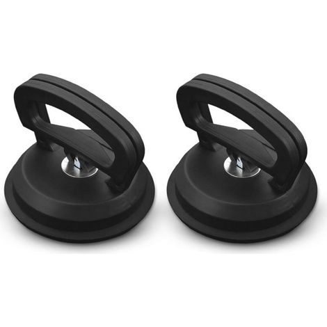 Tigrezy Ventouse carrelage, ventouse carrosserie, Ventouse Lot de 2, Démontage à Ventouse, Extracteur de verre professionnel, poussoir, pince, pour verre, carreaux de céramique, D118mm (Noir) (1/4)