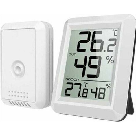 [JAMAIS UTILISÉ] Thermomètre Intérieur et Extérieur, Thermomètre Connecté avec Capteur Extérieure sans Fil, Thermomètre Hygrometre Numérique avec Grand Ecran LCD (1/4)