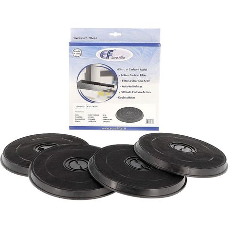 De Dietrich – Lot de 4 filtres charbon type E233 FAC519 EFF57 235X20 mm – Compatible avec hottes ACEC, AEG, Ariston, Electrolux, Bosch