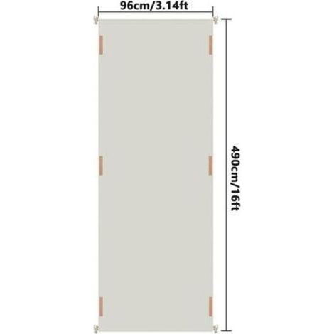 Bâche solaire pour piscine extérieure et intérieure – Couverture thermique hors sol 490 × 96 cm avec cordon de fixation, protection anti-évaporation et gain de chaleur (1/2)