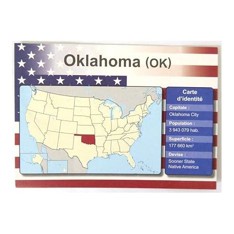 PLAQUES D' IMMATRICULATION de Voiture en métal Oklahoma (1/4)