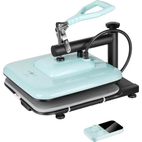 Heißpressmaschine, Schwenkdesign, schnelles Heizen, Himmelblau, EU (1/2)