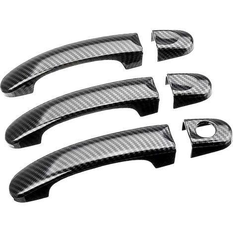 Xiciki Lot de 6 poignées de porte intérieures avant en fibre de carbone pour VW T5 T6 Caddy (1/5)
