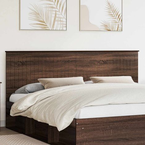 vidaXL Tête de lit Chêne brun 200 cm Bois d'ingénierie