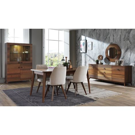 Comedor completo ALMODA nogal (1/5)