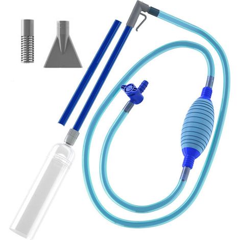 Aspirateur de bain à remous, aspirateur manuel sans fil de 3 m pour changement d'eau de piscine, aspirateur de spa portatif avec ampoule compressible, 2 buses, tuyau flexible pour nettoyer la saleté