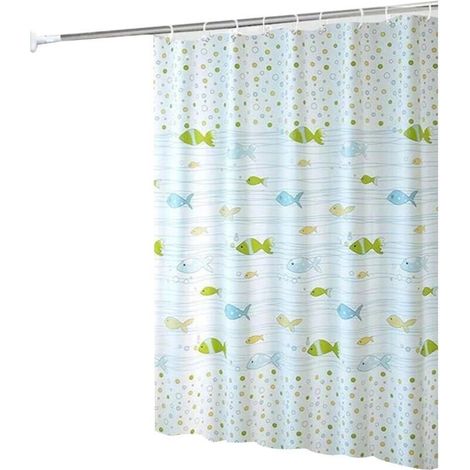 Rideau de Douche Motif Abstrait Aquarelle - Tissu Imperméable de Haute Qualité - Dimensions 60x70 Pouces