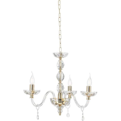 Lampada a sospensione 3 luci - cristallo e vetro D70 cm BRIGIDA (1/2)