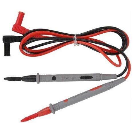 2 Pièces ac/Dc 1000 V Silicone Multimètre Fils de Test Sonde Test Stylo Électricien Testeur 20a audacieux Fil de Cuivre Noyau,Autres outils à main et accessoires (1/4)