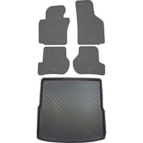 Set di tappetini in gomma per auto e tappetino per bagagliaio per Volkswagen Golf VI 5K Variant Kombi (5 porte) dal 09.2009 all'08.2013. (1/5)