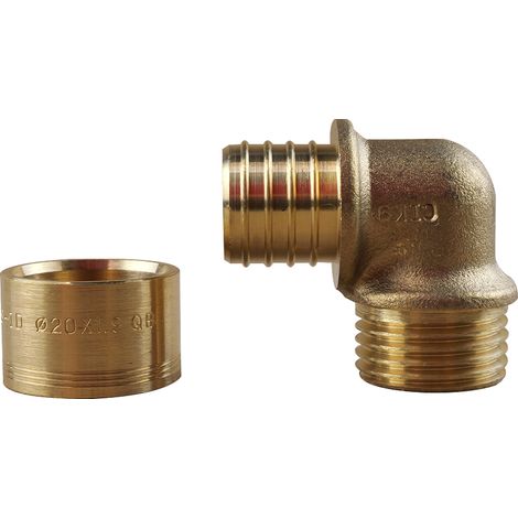 Coude PER à glissement Ø20 - Mâle 1/2" (15/21) - IBP Bänninger (1/2)