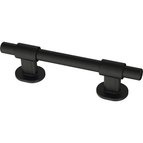 Lot de 5 poignées réglables pour armoire de cuisine, commode, tiroir de commode, de 3,5 cm à 10,2 cm, noir mat (1/5)