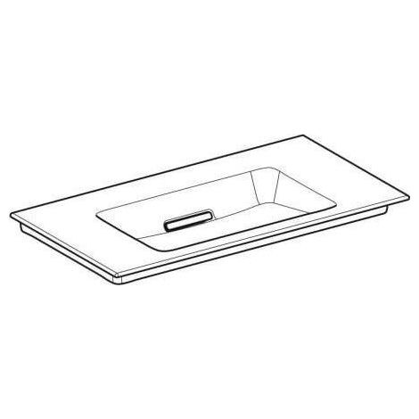 Geberit ONE Möbelwaschtisch Abgang horizontal, 90x13x47,5cm, (1/5)