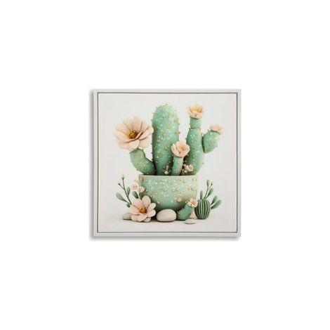 LACQUERED CANVAS PRINT WITH FRAME CACTUS JAR -D- CM 40X2,8X40 (1/5)